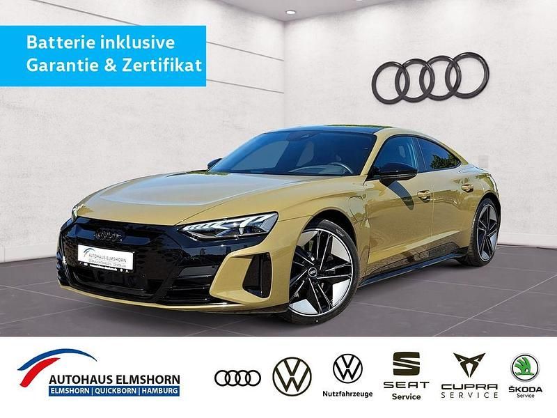 Taktikgrün metallic Gebraucht 2022 Audi e-tron GT quattro Ambiente Limousine | 58.740 € (Guter Preis) - Bild 1/4