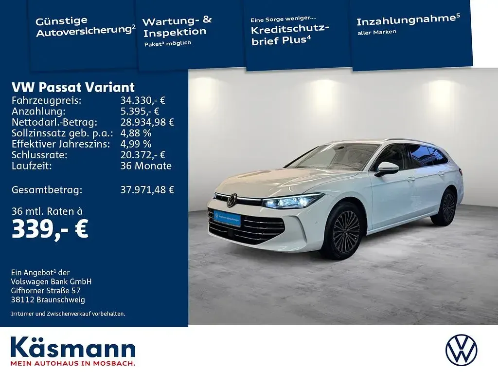 Usata VW Passat Elegance 150 CV (110 kW) 2025 Bianco Station wagon