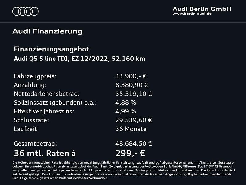 Gebraucht Audi Q5 S-Line 204 PS (150 kW) 2022 Mythosschwarz metallic SUV
