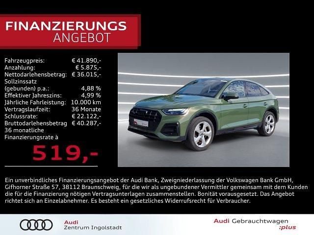 Grün metallic Gebraucht 2022 Audi Q5 Sportback Advanced SUV | 39.890 € (Guter Preis) - Bild 1/3