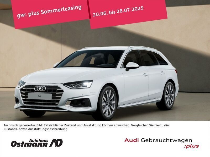 Gletscherweiß metallic Gebraucht 2024 Audi A4 Ambiente Kombi | 37.750 € (Teuer) - Bild 1/4