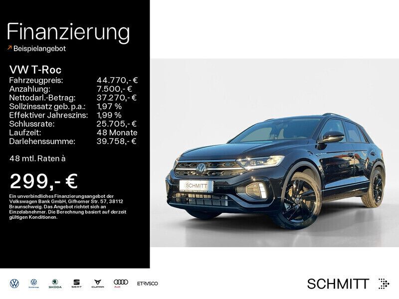 Schwarz Gebraucht 2022 VW T-Roc R-line SUV | 44.590 € - Bild 1/4