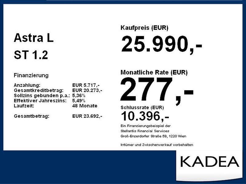 Neu Opel Astra 131 PS (96 kW) 2025 Lack weiss banquise/typ aussen Kombi