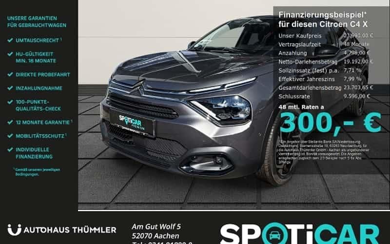 Grau Gebraucht 2023 Citroën C4 PureTech Limousine | 23.990 € (Teuer) - Bild 1/4