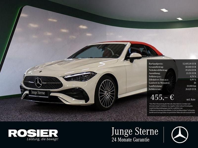 Weiss / polarweiß Gebraucht 2024 Mercedes CLE200 Advanced Plus Cabrio | 52.605 € (Fairer Preis) - Bild 1/3