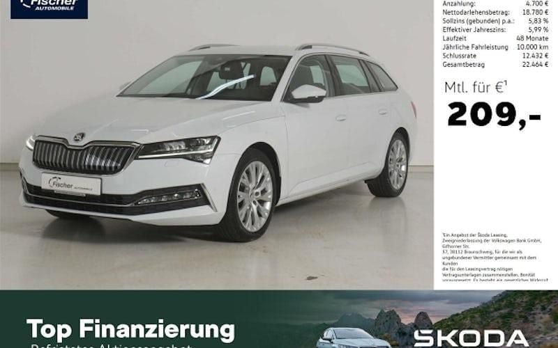 Weiss Gebraucht 2021 Skoda Superb Style Kombi | 23.480 € (Fairer Preis) - Bild 1/4
