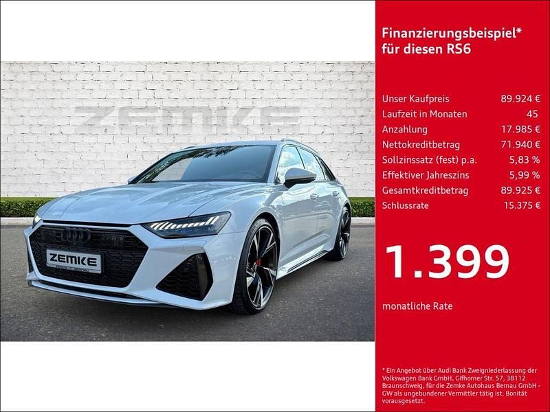 Weiss Gebraucht 2020 Audi RS6 Ambiente Kombi | 89.924 € (Guter Preis) - Bild 1/4