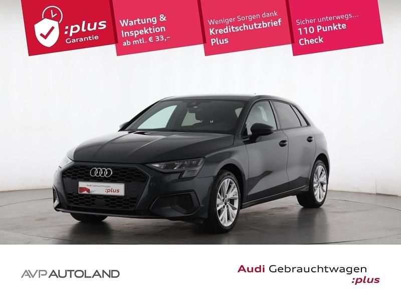 Grau Gebraucht 2021 Audi A3 Sportback Ambiente Limousine | 23.333 € (Fairer Preis) - Bild 1/4