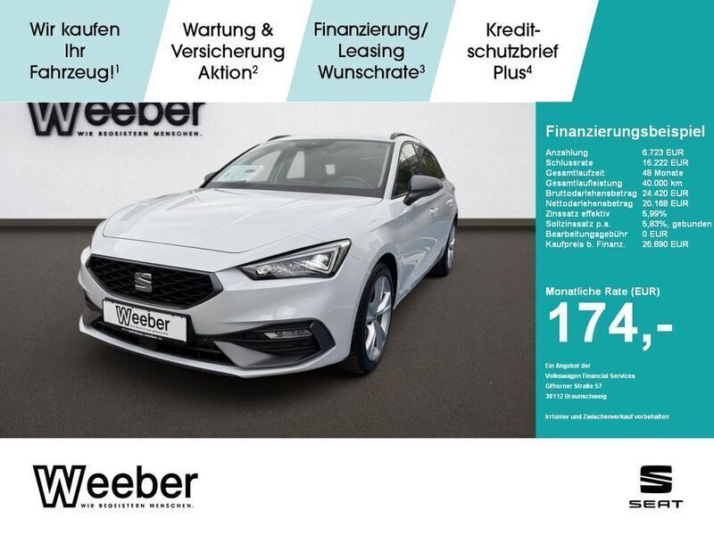 Weiß Gebraucht 2024 Seat Leon ST FR Kombi | 27.980 € (Fairer Preis) - Bild 1/4
