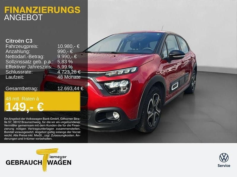 Gebraucht Citroën C3 Feel 82 PS (60 kW) 2022 Rot Limousine