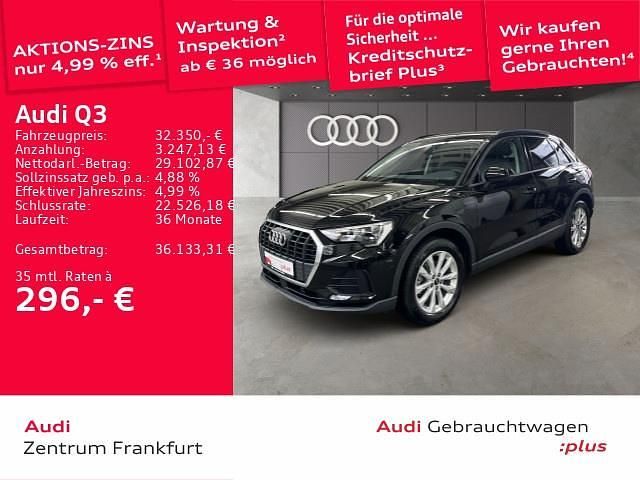 Gebraucht Audi Q3 Basis 150 PS (110 kW) 2024 Mythosschwarz metallic/mythoss SUV