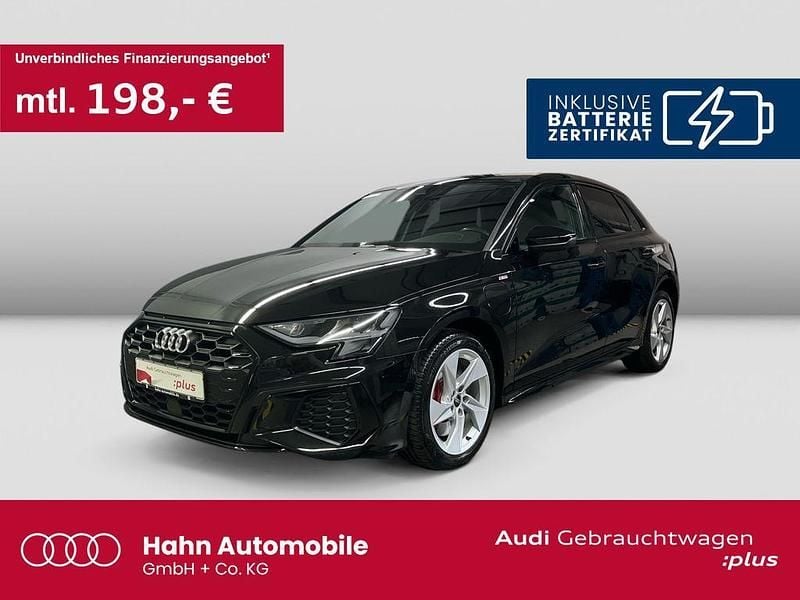 Schwarz Gebraucht 2022 Audi A3 Sportback e-tron S-Line Limousine | 23.960 € (Superpreis) - Bild 1/3
