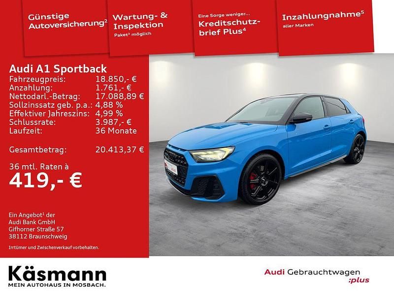 Blau Gebraucht 2019 Audi A1 Sportback Edition .1 Kleinwagen | 18.850 € - Bild 1/4