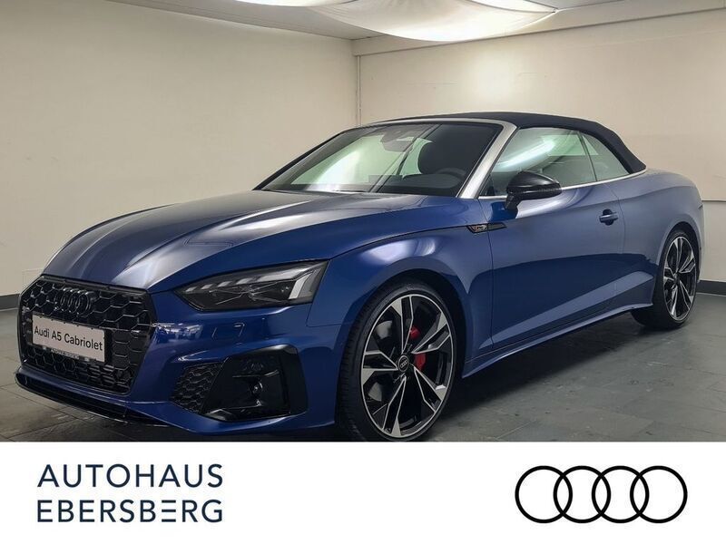 Ascariblau metallic verdeck sc Gebraucht 2024 Audi A5 Cabriolet S-Line Cabrio | 54.890 € (Teuer) - Bild 1/4