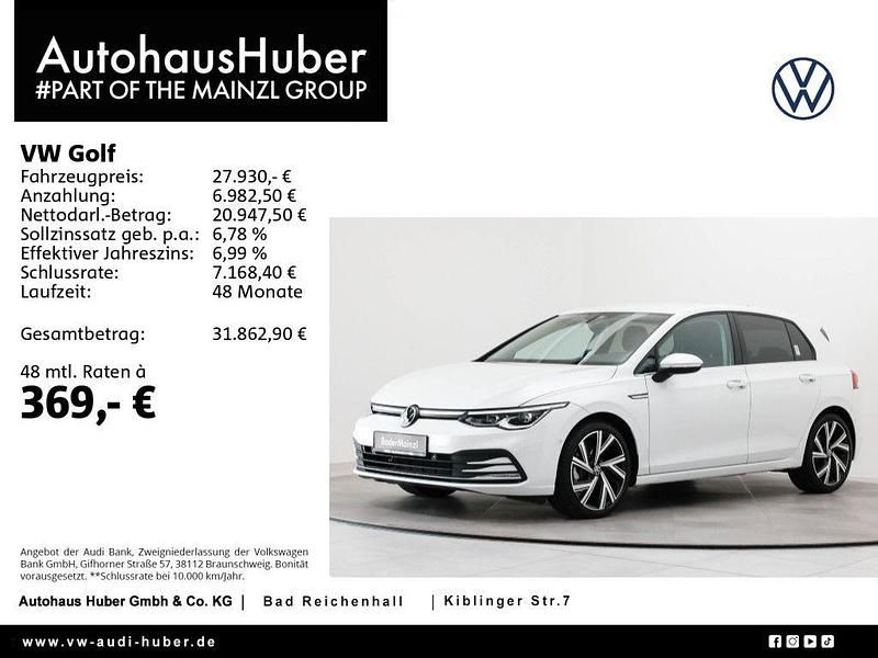 Oryxweiß perlmutteffekt Gebraucht 2022 VW Golf VIII Style Limousine | 27.930 € (Guter Preis) - Bild 1/4