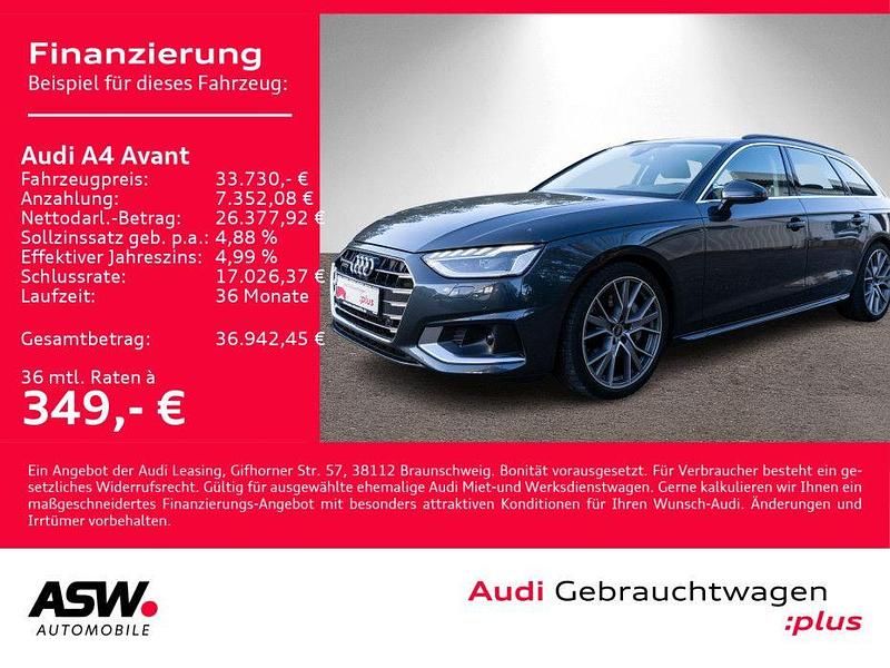 Manhattangrau metallic Gebraucht 2022 Audi A4 Advanced Plus Kombi | 33.730 € (Teuer) - Bild 1/4