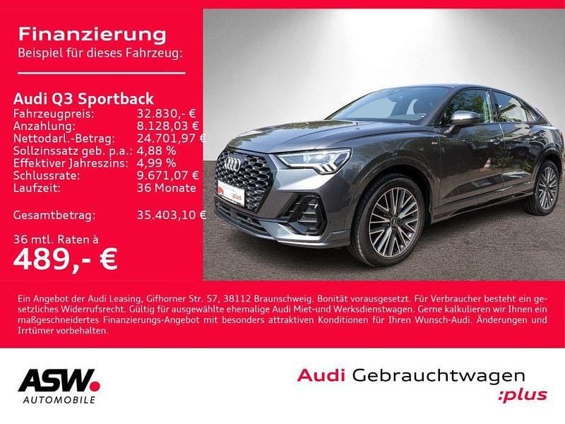 Daytonagrau perleffekt Gebraucht 2021 Audi Q3 Sportback Design SUV | 32.830 € (Teuer) - Bild 1/4