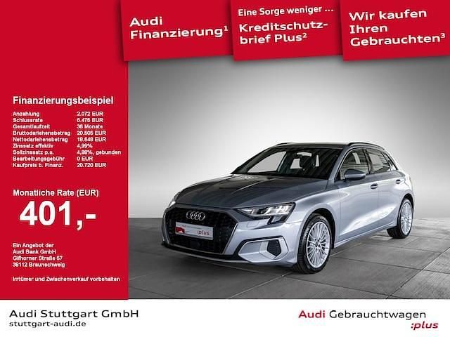 Florettsilber metallic Gebraucht 2022 Audi A3 Advanced | 20.720 € (Superpreis) - Bild 1/1