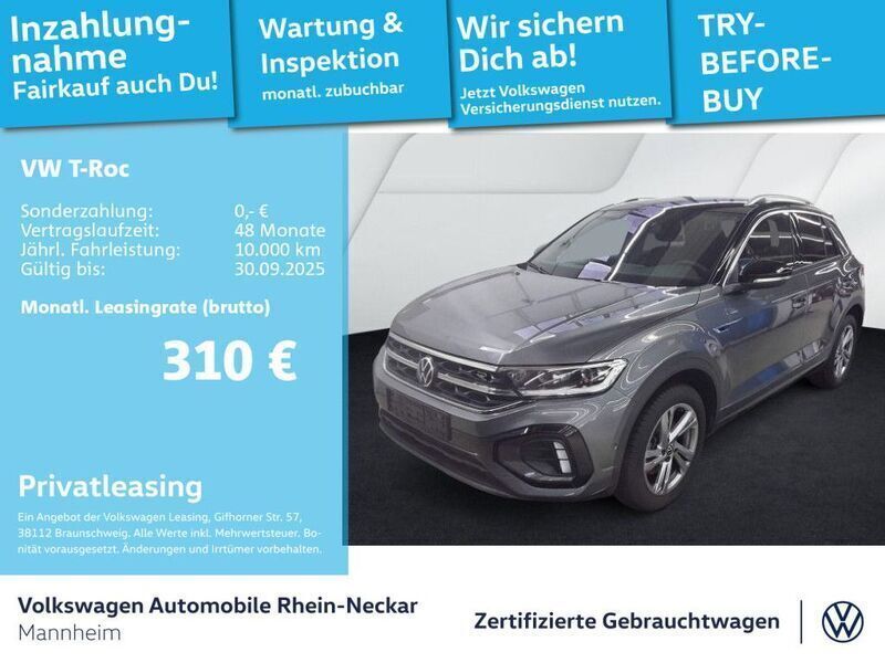 Indiumgrau metallic Gebraucht 2024 VW T-Roc R-line SUV | 30.492 € (Fairer Preis) - Bild 1/2