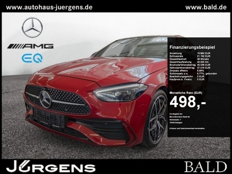 Rot manufaktur lack manufaktur patagonienrot metallic Gebraucht 2024 Mercedes C300 AMG Limousine | 51.880 € (Fairer Preis) - Bild 1/4
