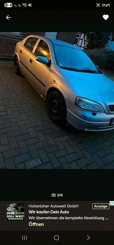 Silber Gebraucht 2000 Opel Astra Kleinwagen | 1.100 € (Guter Preis) - Bild 1/4