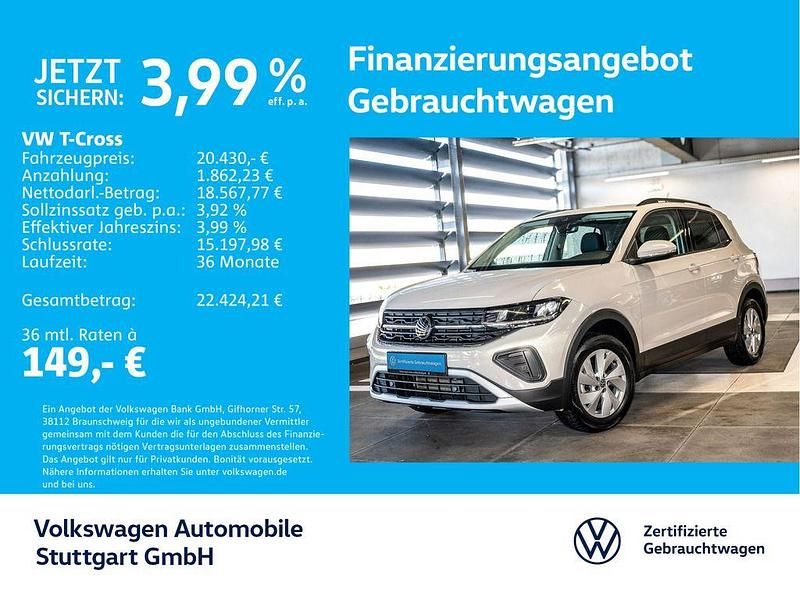 Ascotgrau Gebraucht 2024 VW T-Cross Life SUV | 20.430 € (Fairer Preis) - Bild 1/4