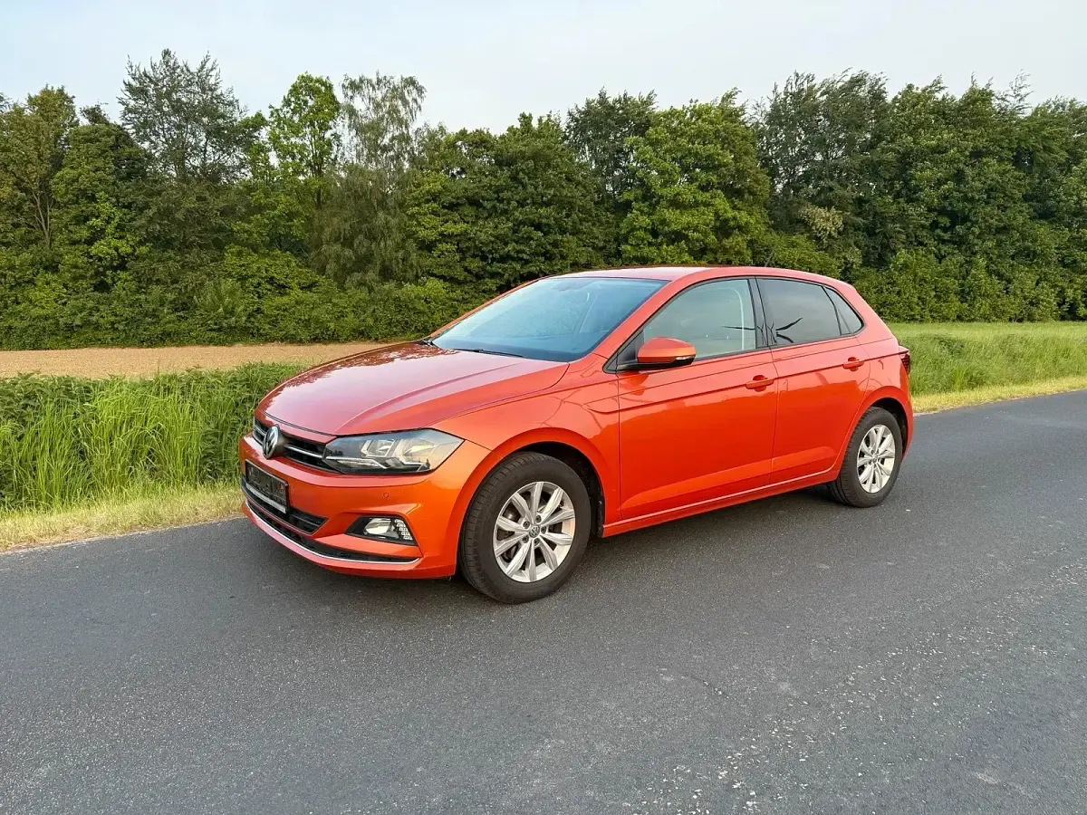 Usata VW Polo Highline 116 CV (85 kW) 2019 Arancione Utilitaria