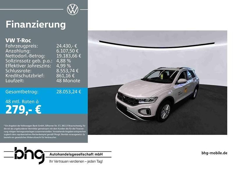 Grau Gebraucht 2024 VW T-Roc Life SUV | 24.430 € (Superpreis) - Bild 1/4
