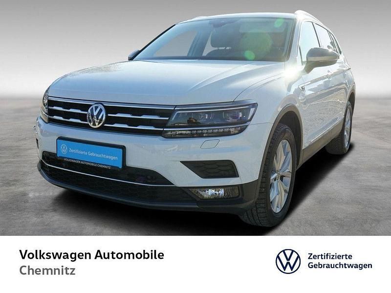 0q pure white Gebraucht 2021 VW Tiguan Allspace Highline SUV | 30.950 € (Fairer Preis) - Bild 1/4