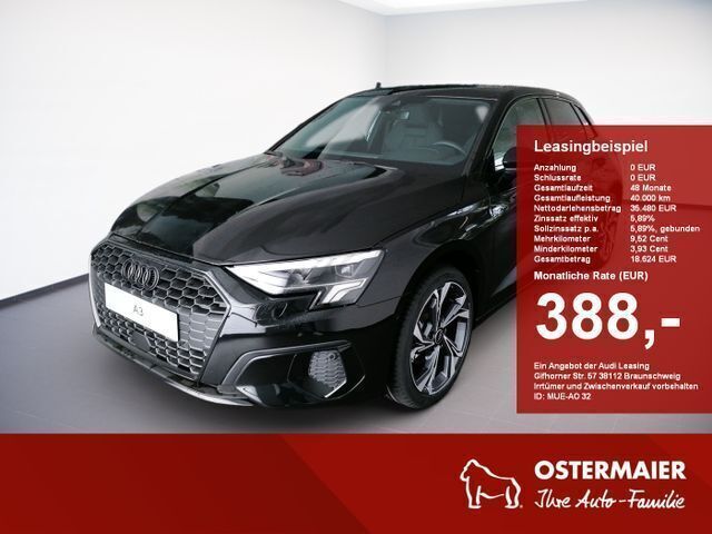 Schwarz Gebraucht 2024 Audi A3 Sportback Advanced Plus Limousine | 34.440 € (Guter Preis) - Bild 1/4