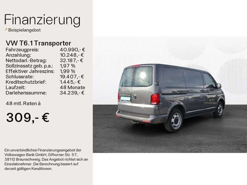 Gebraucht VW T6.1 150 PS (110 kW) 2022 Indiumgrau metallic Van