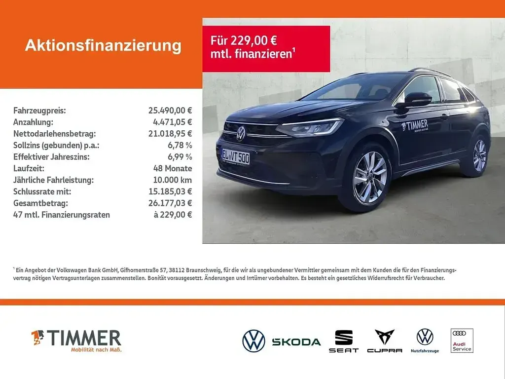 Gebraucht VW Taigo Goal 116 PS (85 kW) 2025 Schwarzmetallic SUV