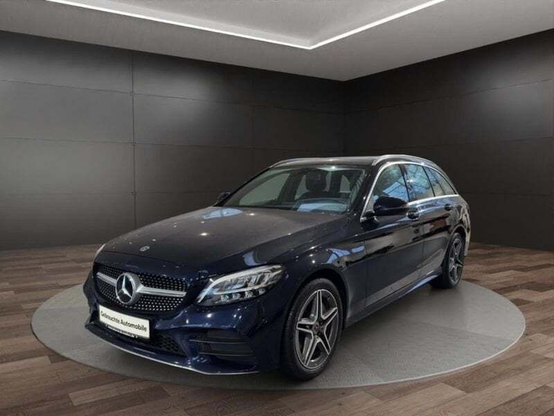 Cavansitblau metalliclack Gebraucht 2018 Mercedes C400 AMG line Kombi | 26.777 € (Superpreis) - Bild 1/4