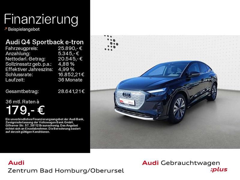 Mythosschwarz metallic Gebraucht 2022 Audi Q4 e-tron Advanced SUV | 25.890 € (Etwas zu teuer) - Bild 1/4