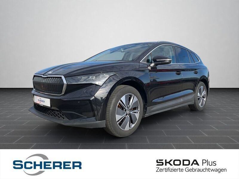 Blackmagic perleffekt (metallic) Gebraucht 2021 Skoda Enyaq iV Loft SUV | 24.880 € (Etwas zu teuer) - Bild 1/4