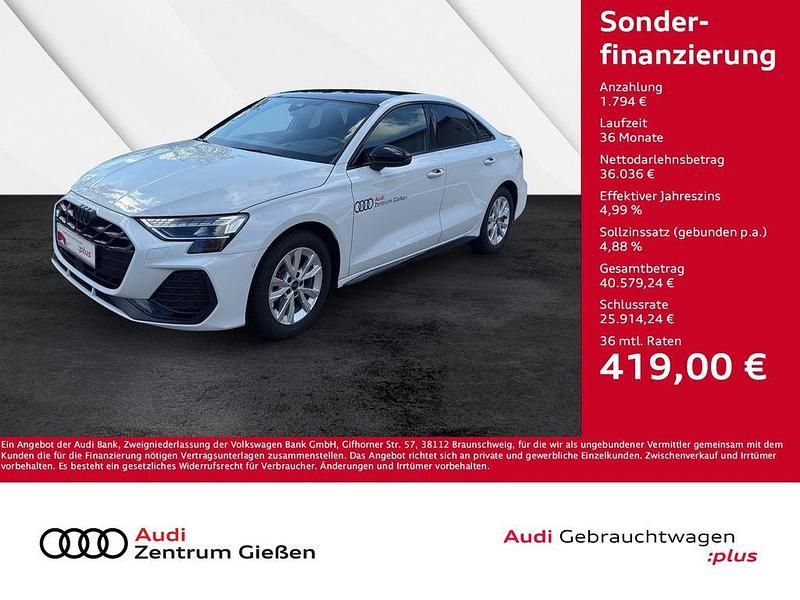 Gletscherweiß metallic Gebraucht 2024 Audi A3 S-Line Limousine | 37.830 € (Teuer) - Bild 1/4