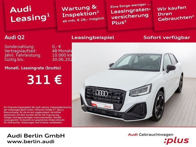Gletscherweiß metallic Gebraucht 2024 Audi Q2 S-Line SUV | 32.900 € (Fairer Preis) - Bild 1/3