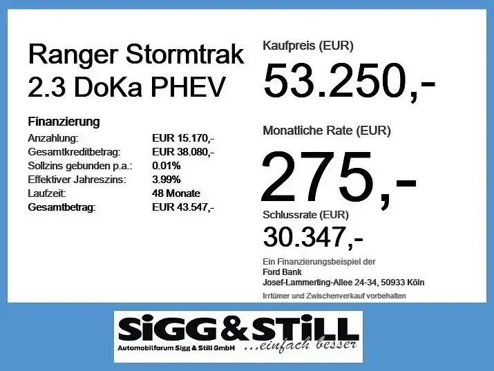 Nowe Ford Ranger 281 KM (206 kW) 2026 Szary Pickup