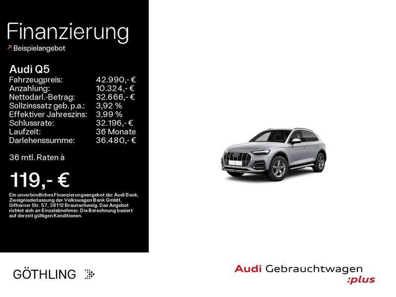 Florettsilber metallic Gebraucht 2024 Audi Q5 Ambiente SUV | 42.990 € (Superpreis) - Bild 1/3