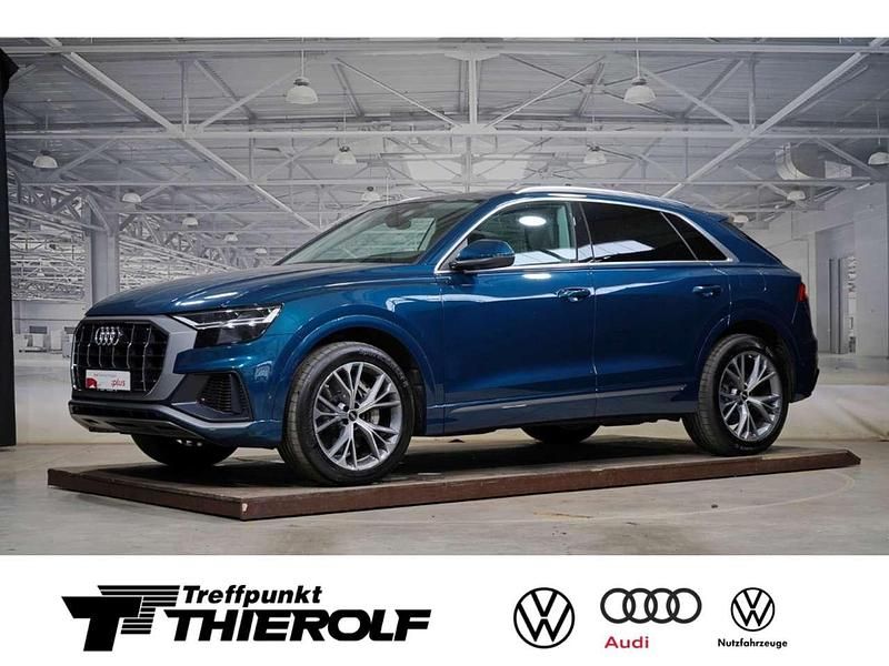 Galaxisblau metallic Gebraucht 2021 Audi Q8 S-Line SUV | 59.980 € (Fairer Preis) - Bild 1/4