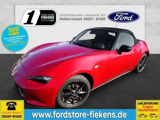 Magmarot metallic (metallic) Gebraucht 2019 Mazda MX5 Sports-Line Cabrio | 21.980 € (Fairer Preis) - Bild 1/3
