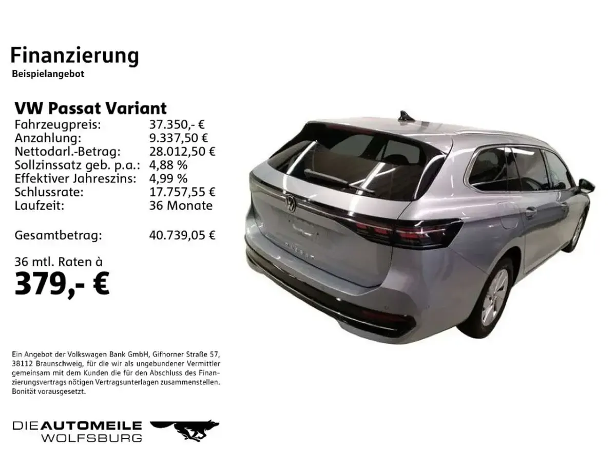 Usata VW Passat Elegance 150 CV (110 kW) 2025 Argento Station wagon