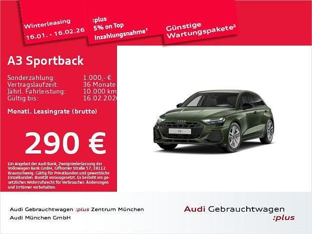Distriktgrün metallic Gebraucht 2024 Audi A3 S-Line Limousine | 35.584 € (Fairer Preis) - Bild 1/1