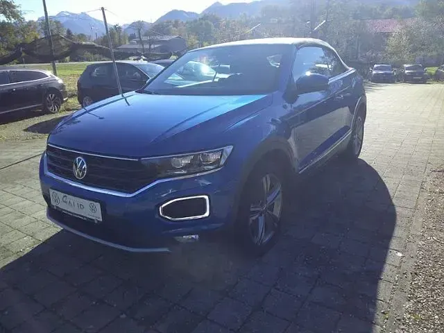 Gebraucht VW T-Roc Cabriolet Style 150 PS (110 kW) 2021 Ravennablau metallic (metallic) Cabrio
