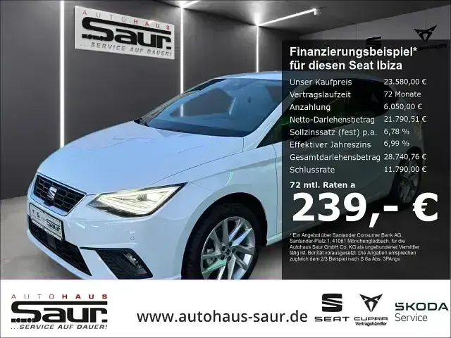 Neu Seat Ibiza Beats 116 PS (85 kW) 2025 Weiss Kleinwagen