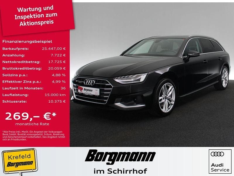 Schwarz / mythosschwarz Gebraucht 2022 Audi A4 Advanced Kombi | 28.991 € (Teuer) - Bild 1/4