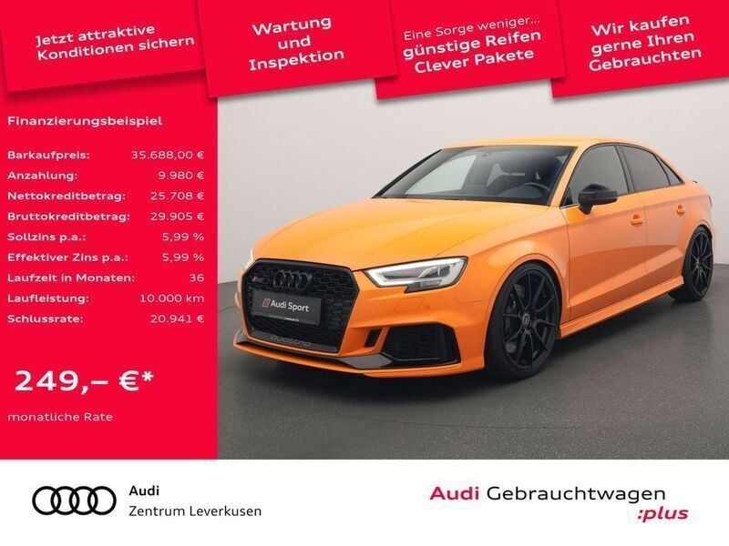 Individuallackierung audi exclusive Gebraucht 2018 Audi RS3 Comfort Kleinwagen | 35.688 € (Superpreis) - Bild 1/4