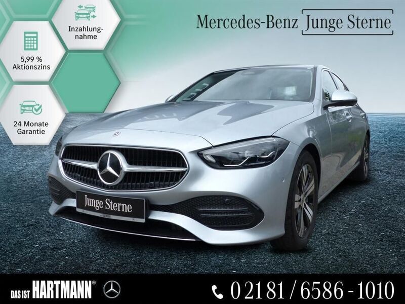 Silber Gebraucht 2024 Mercedes C200 Avantgarde Limousine | 36.420 € (Superpreis) - Bild 1/4
