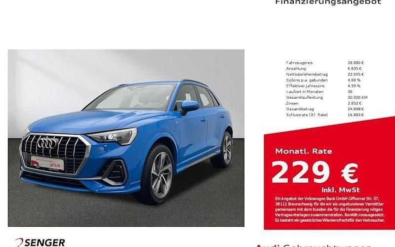 Turboblau Gebraucht 2022 Audi Q3 S-Line SUV | 28.880 € (Superpreis) - Bild 1/4