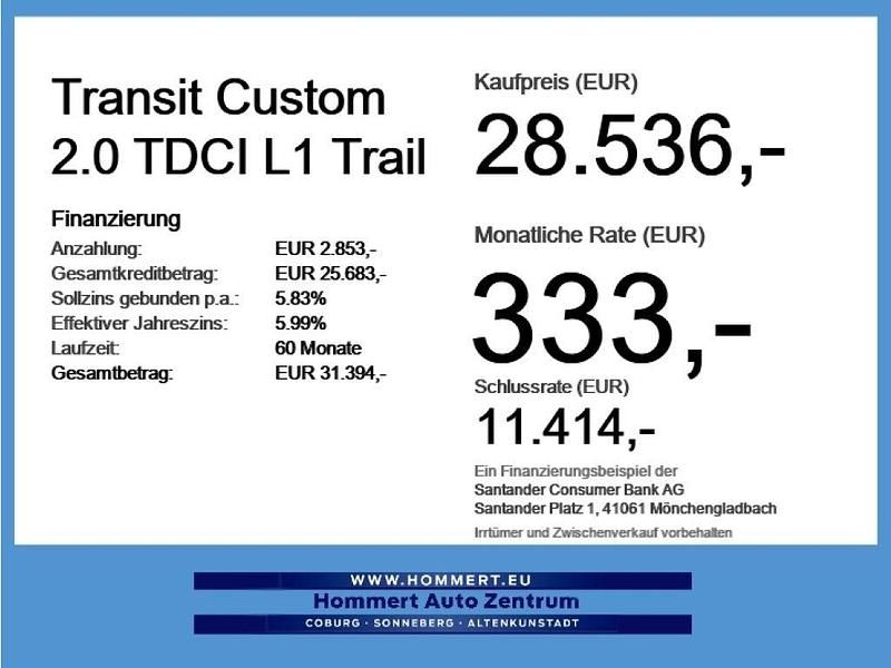 Second-hand Ford Transit Custom 170 CP (125 kW) 2023 Roșu Van